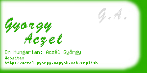 gyorgy aczel business card