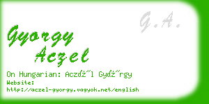 gyorgy aczel business card